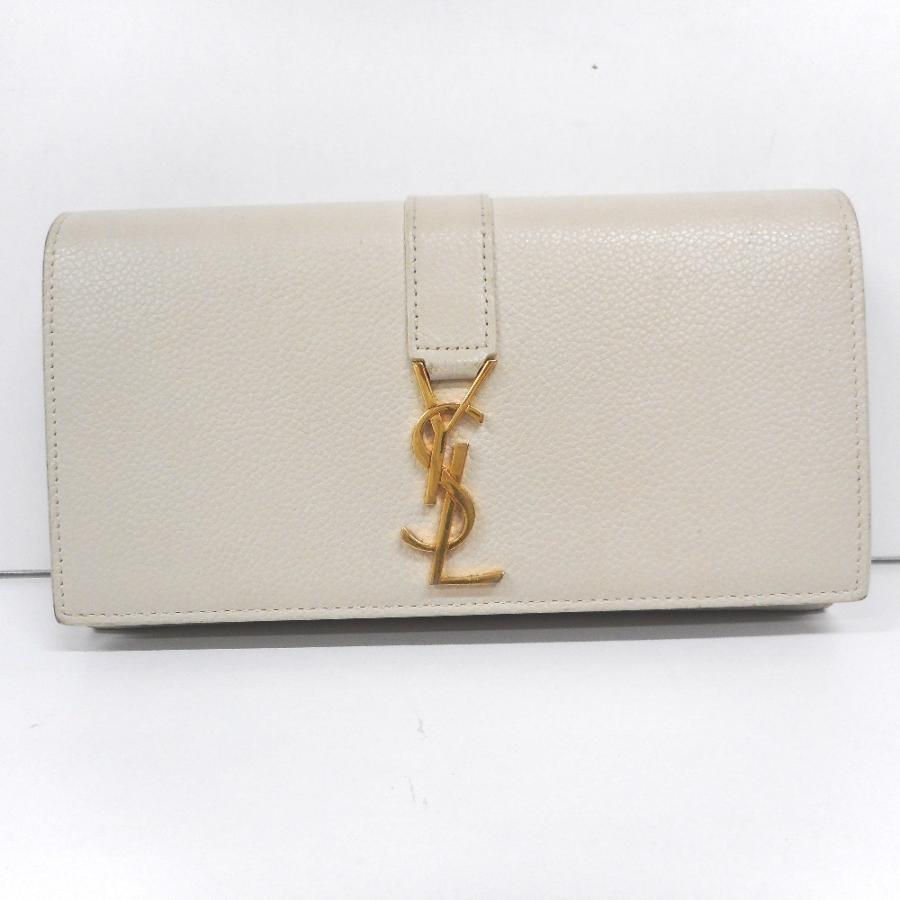 新品同様 Saint Laurent サンローラン フラップウォレット 長財布  