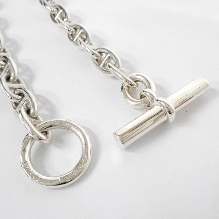 【高級】 ヴィンテージ シルバー 925 刻印 ネックレス シェーヌダンクル HERMES（エルメス） ID851319D ネックレス シェーヌダンクルMM