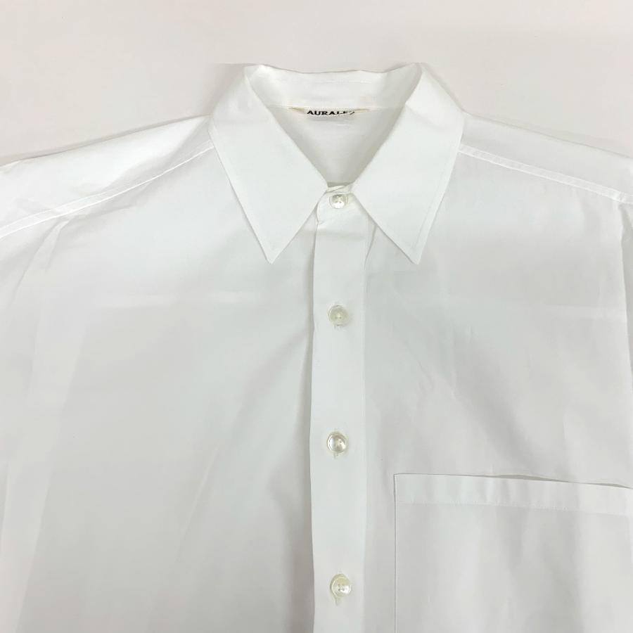 AURALEE オーラリー　長袖シャツ　ホワイト　サイズ4 未使用 IT106191 オーラリー 長袖シャツ WASHED FINX TWILL BIG SHIRT