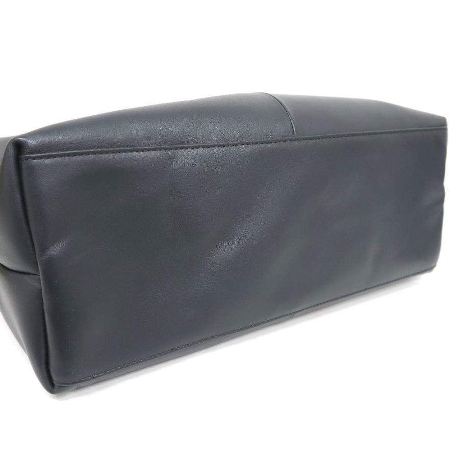 美品　ユナイテッドアローズ　レザートートバッグ　ネイビー　大容量　ビジネスバッグ ユナイテッドアローズ 2WAY ビジネスバッグ ナイロンレザー