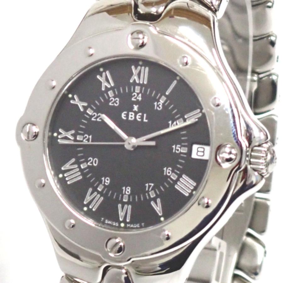 エベル 腕時計 スポーツウェーブ E9187632 クォーツ デイト SS 黒文字盤 メンズ EBEL NA17301 中古 EBEL（エベル） NA17301 腕時計 スポーツウェーブ E9187632 クォーツ
