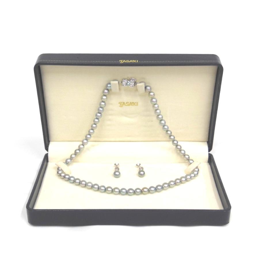 NA411931 タサキ ネックレス&イヤリング セット パール約6.5mm〜6.9mm