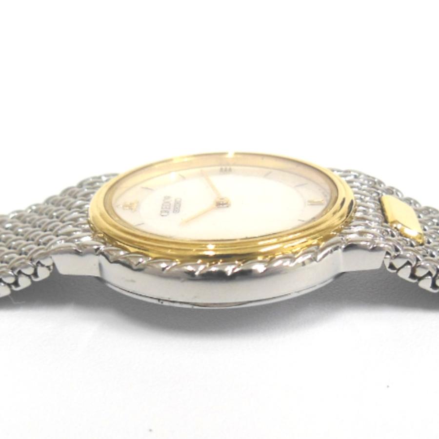 セイコー 腕時計 クレドール CREDOR 5A70-0270 クォーツ ホワイト系文字盤 18KTベゼル×SS レディース SEIKO NFt1052111 中古 SEIKO（セイコー） NFt1052111 腕時計 クレドール CREDOR 5A70-0270