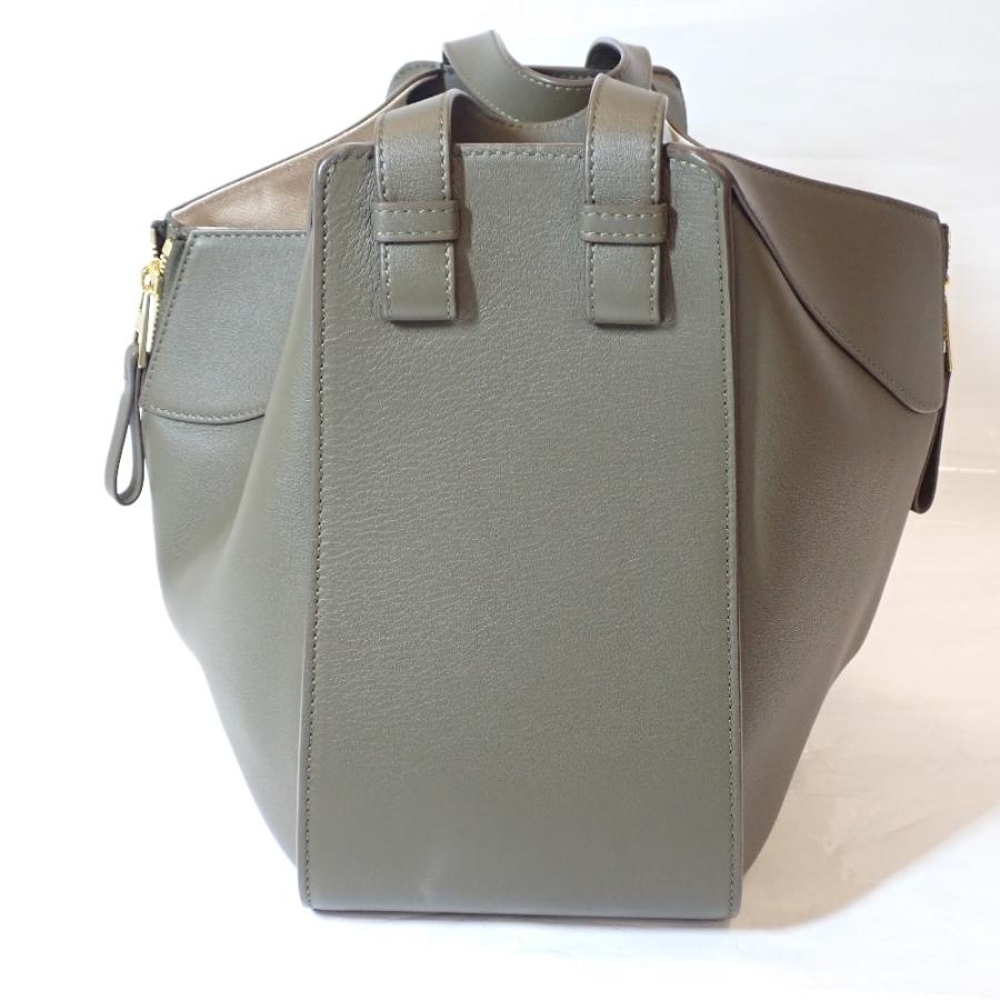 Th1011441 ロエベ ハンモック スモール ハンドバッグ ショルダーバッグ 2Wayバッグ 本革 モスグリーン系 LOEWE 未使用_2