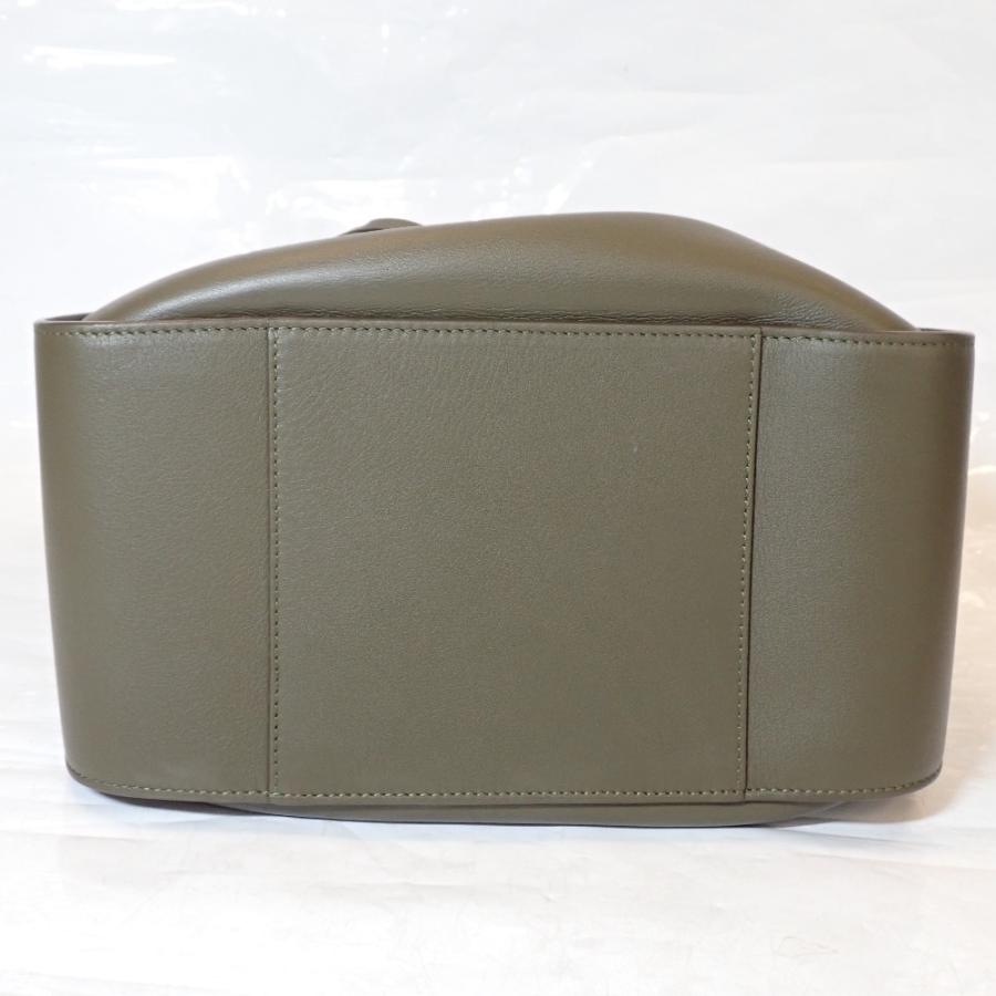 Th1011441 ロエベ ハンモック スモール ハンドバッグ ショルダーバッグ 2Wayバッグ 本革 モスグリーン系 LOEWE 未使用_6