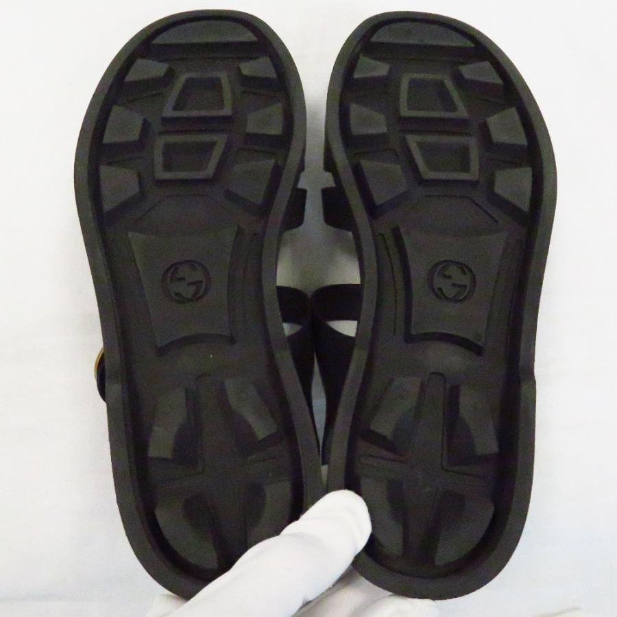 Th335701 グッチ サンダル ラバー バックル ストラップ ?463463 J8700