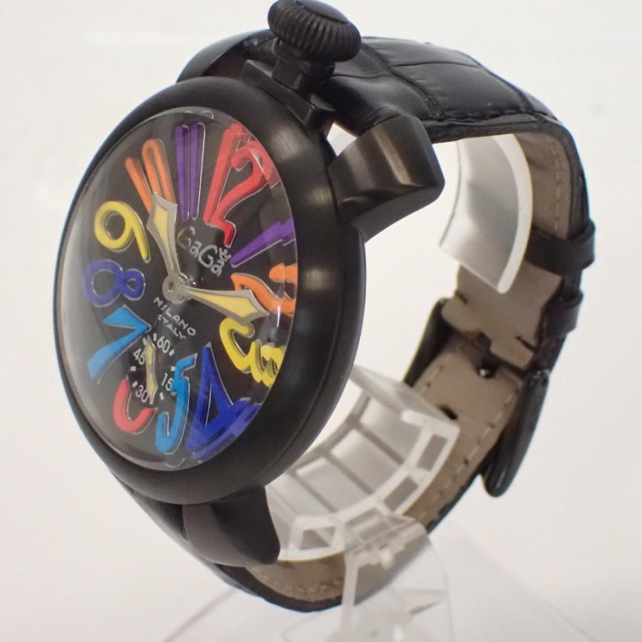 Th690331 ガガ・ミラノ 腕時計 マヌアーレ 48mm ブラック×マルチ