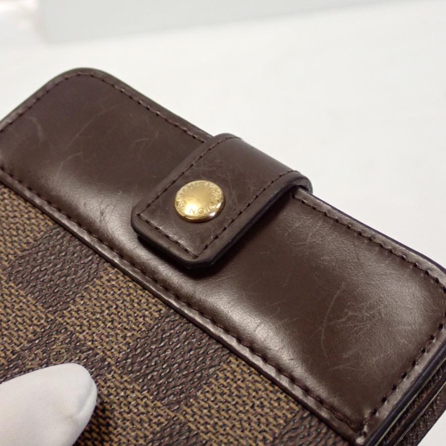 Louis Vuitton ダミエ コンパクトジップ　折り財布 中古・古着通販】LOUIS VUITTON (ルイ ヴィトン) ダミエ