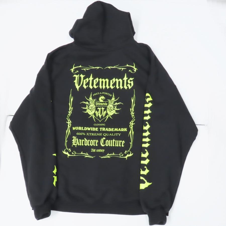 Ts464731 VETEMENTS パーカー UA52TR900X ブラック ＃L ヴェトモン 超 
