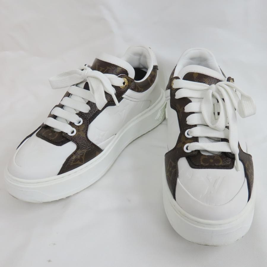 ルイヴィトン　スニーカー　6 1/2　25.5㎝　ホワイト　白　ダミエ　美品 ◇人気を誇る1足◇ルイヴィトン スニーカー コピー 白 LOUIS VUITTON