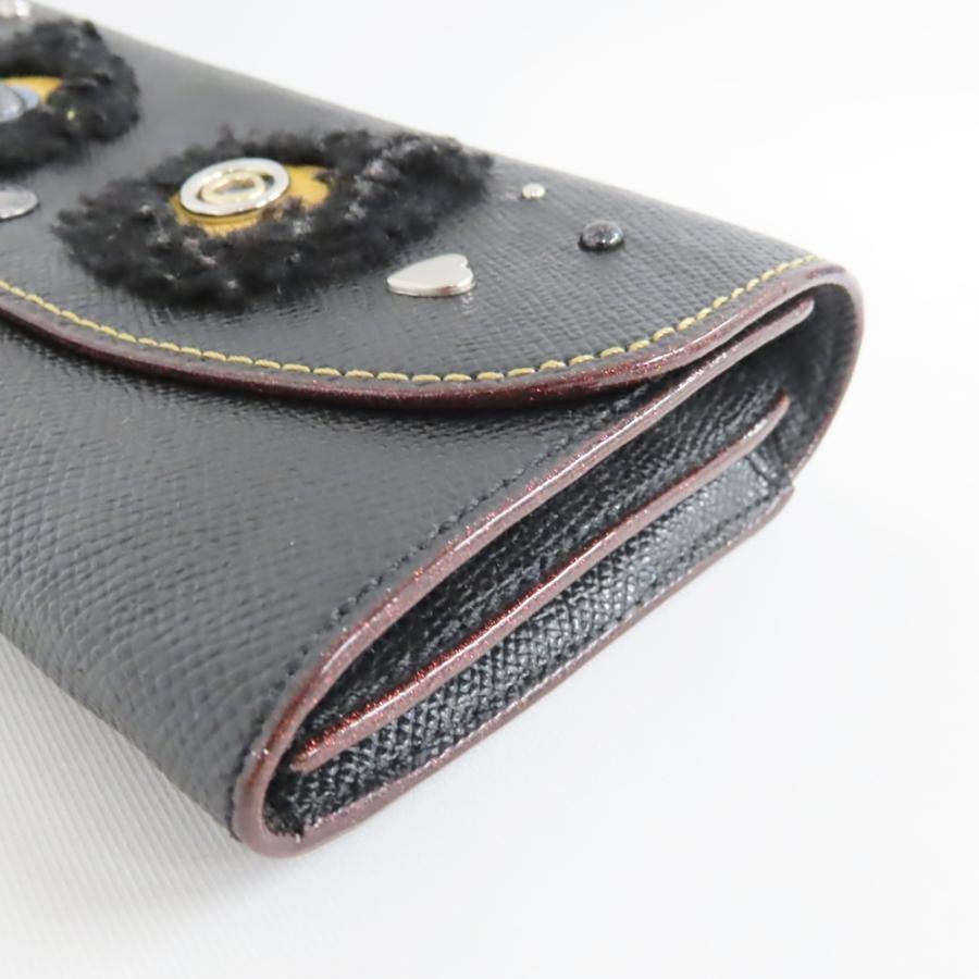 COACH（コーチ） Ts744491 アニマルフェイス長財布 F22724 レザー 黒