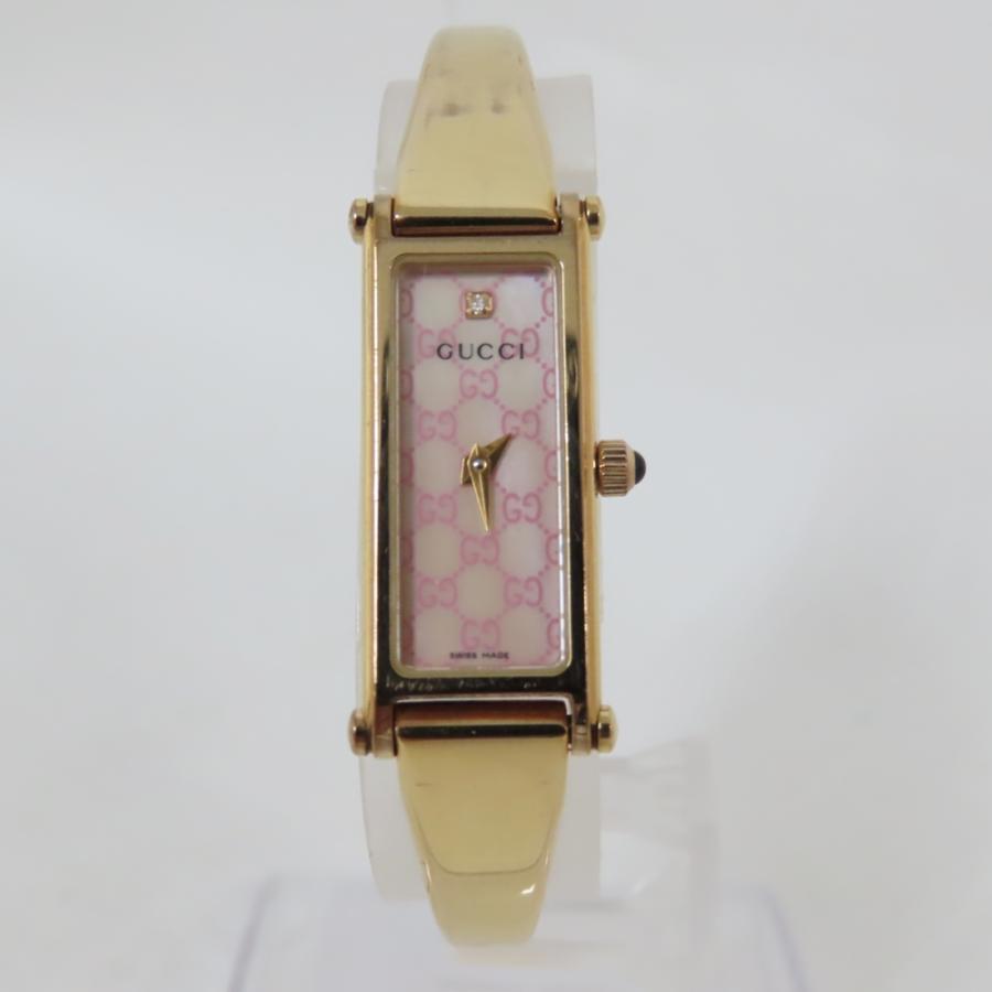 GUCCI グッチ 1500L ピンクシェル文字盤 レディース 腕時計