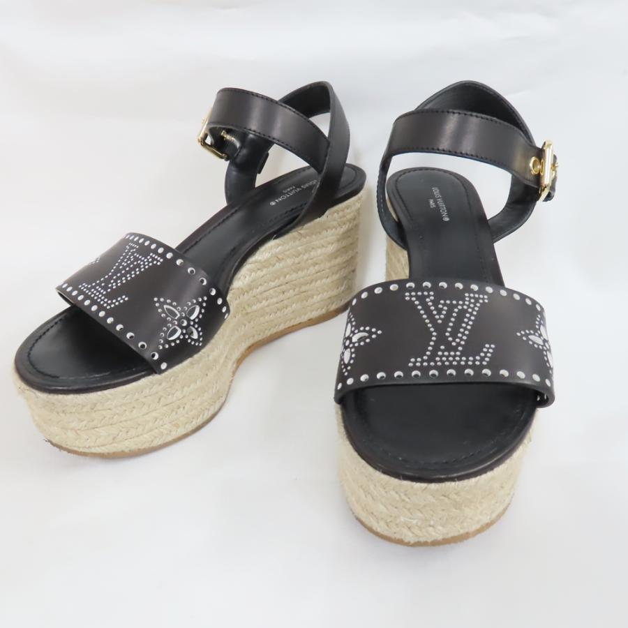 ルイヴィトンサンダルスターボードラインモノグラムウェッジソール37