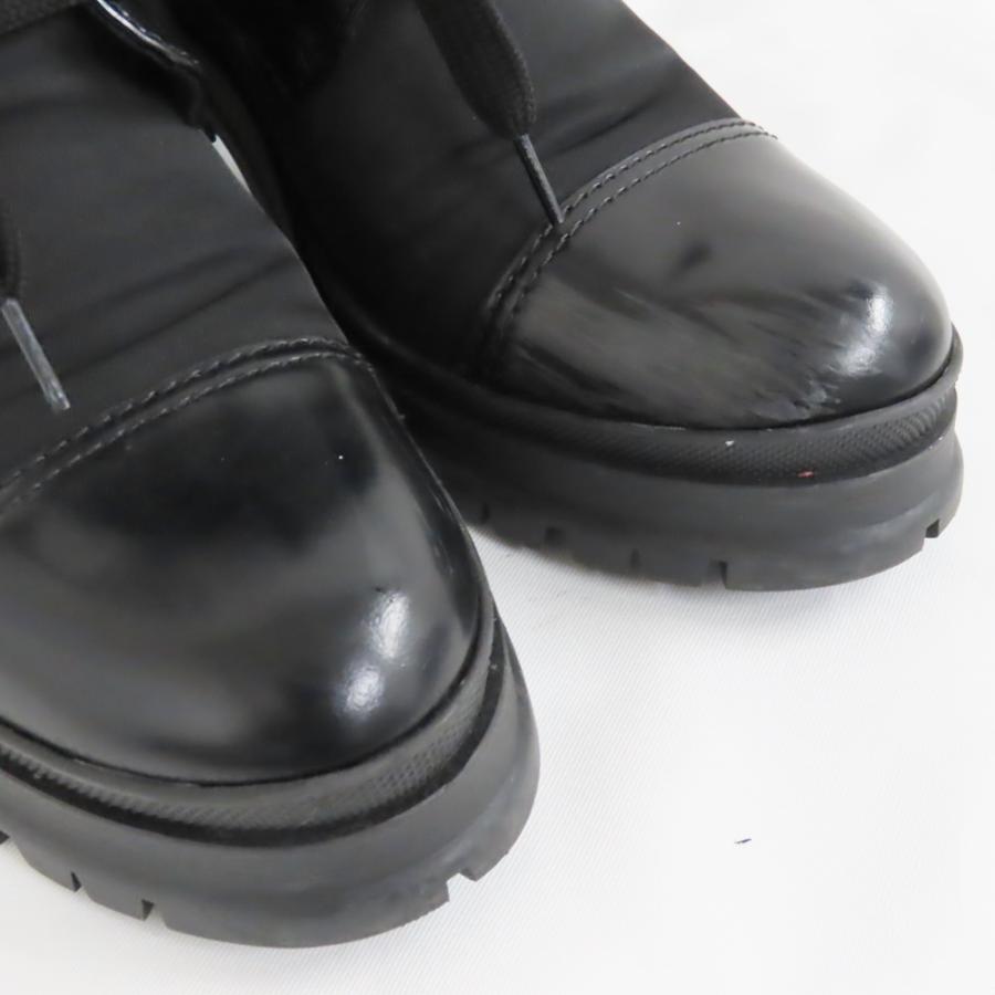 PRADA プラダ レザーナイロン ブーツ サイズ39 PRADA】プラダ ブラッシュドレザーx Re-Nylon ブーツ - メルカリ