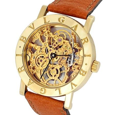 ◇ミウラ◇ BVLGARI ブルガリブルガリ BB33GLSK スケルトン K18YG 自動  