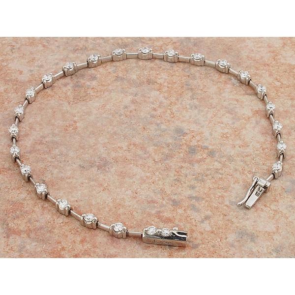 ミウラ デビアス DE BEERS LINE ダイヤ/1.25ct テニスブレスレット K18WG 1969質 ミウラ 通販