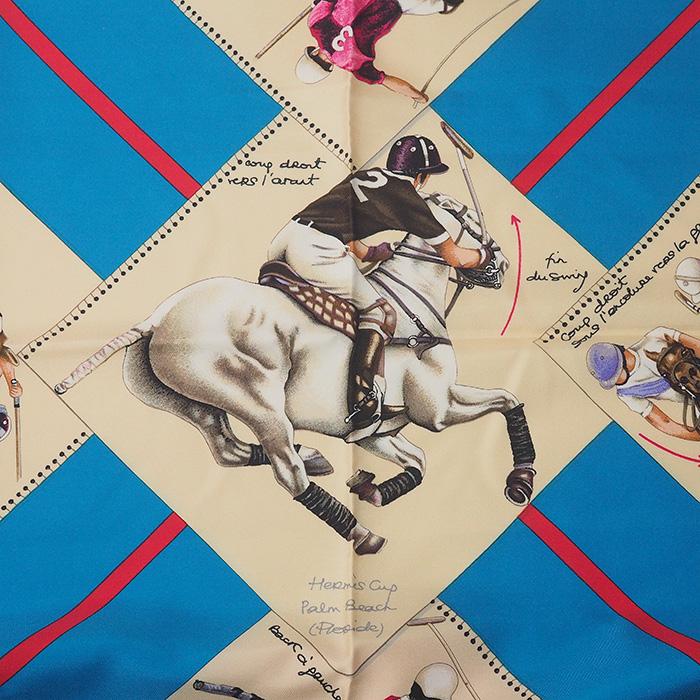 ◇ミウラ◇ エルメス HERMES カレ90 LE MONDE DU POLO ポロの世界 