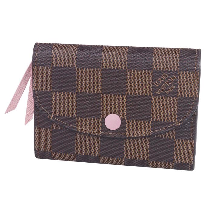 ◇ミウラ◇ ルイ・ヴィトン LOUIS VUITTON ダミエ ポルトモネ ロザリ 