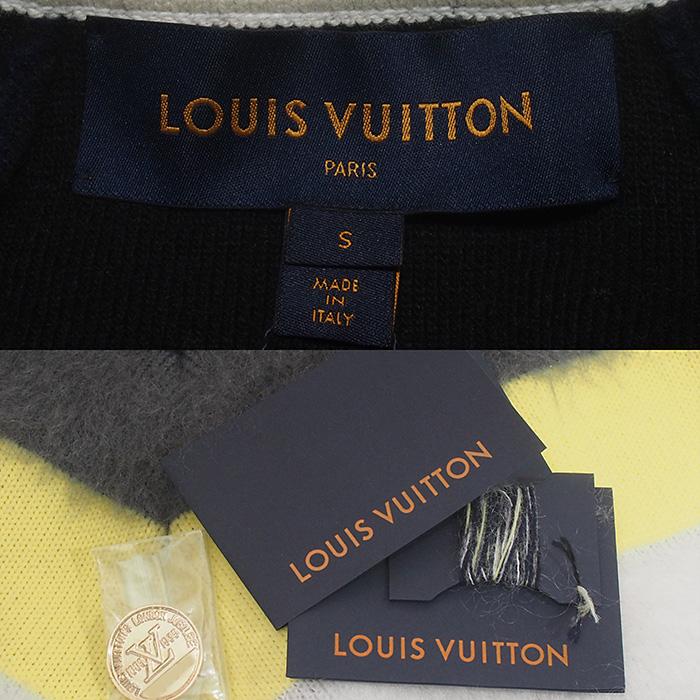 ◆ミウラ◆ ルイ・ヴィトン LOUIS VUITTON グラフィック ストライプ ロングコート 1A4LQT Sサイズ カシミヤ ウールの画像
