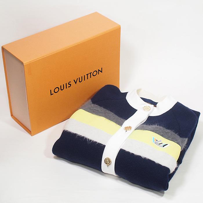 ◆ミウラ◆ ルイ・ヴィトン LOUIS VUITTON グラフィック ストライプ ロングコート 1A4LQT Sサイズ カシミヤ ウールの画像