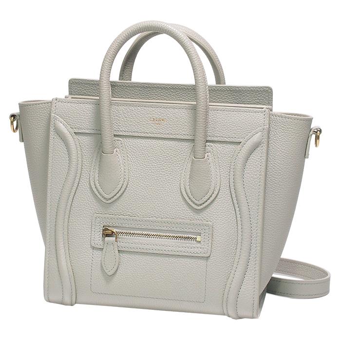 CELINE ホワイト ラゲージ ナノ ショッパー 189243DRU バッグ