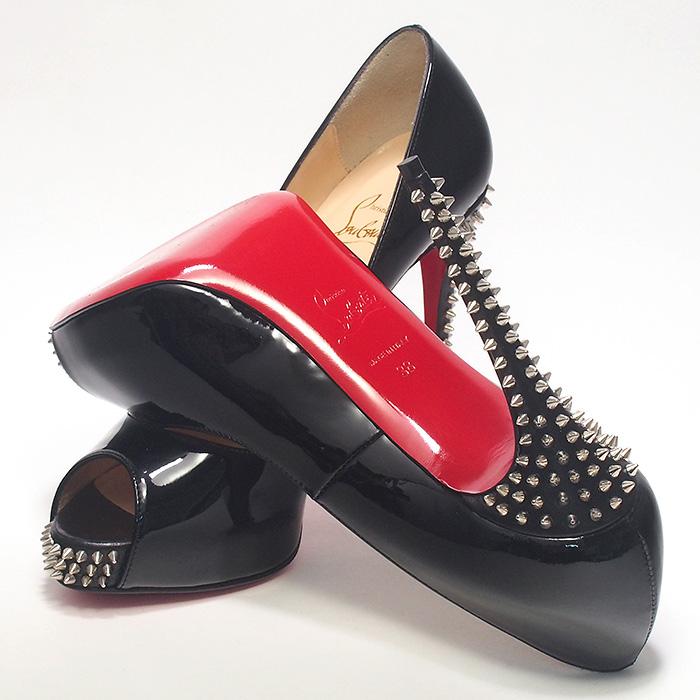 クリスチャンルブタン NVPS 120 オープントゥ ピンヒール 1160528 ◇ミウラ◇ クリスチャンルブタン NVPS 120 スタッズ オープン