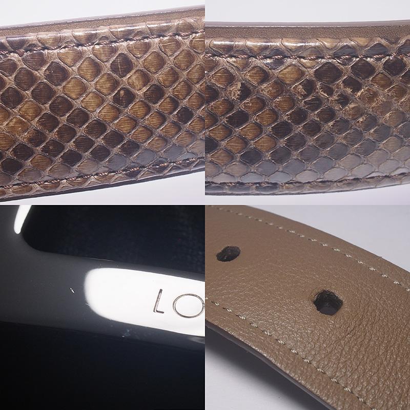 ◇ミウラ◇ ルイ・ヴィトン LOUIS VUITTON パイソン ベルト : 質