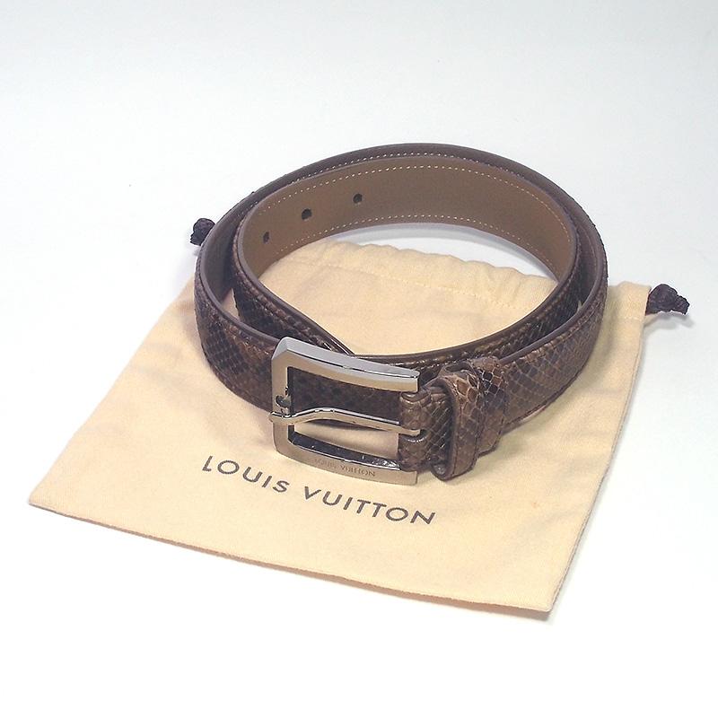◇ミウラ◇ ルイ・ヴィトン LOUIS VUITTON パイソン ベルト : 質