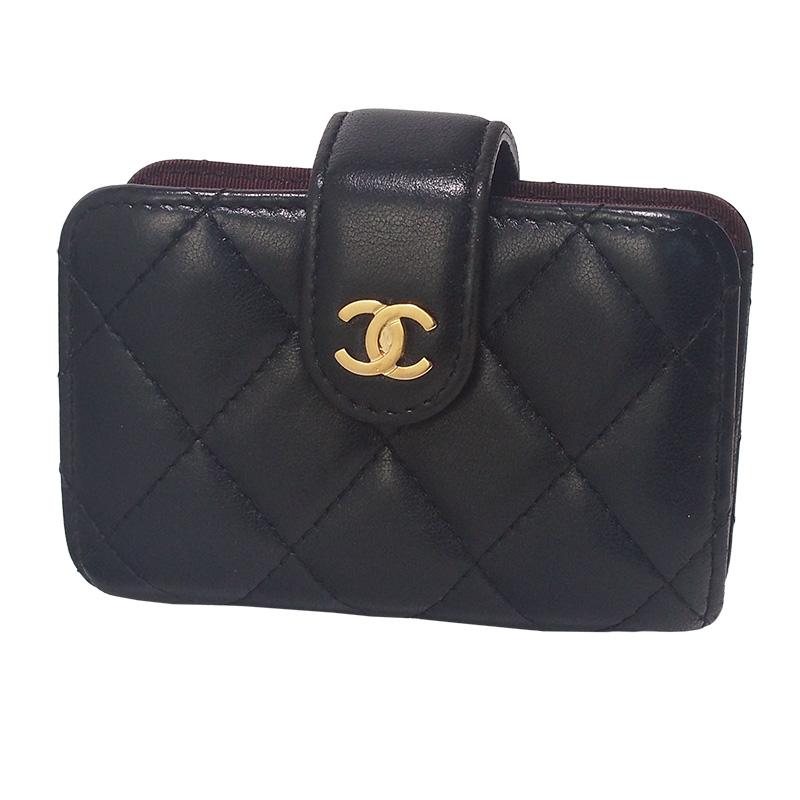 ◇ミウラ◇ シャネル CHANEL マトラッセ カードケース ブラック  