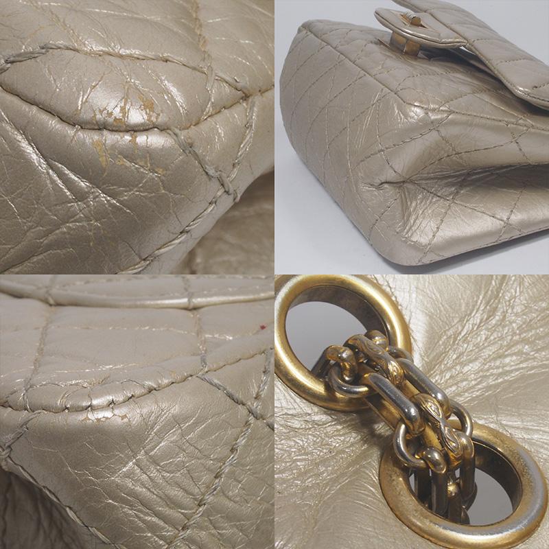 ◇ミウラ◇ シャネル CHANEL 2.55 ミニ マトラッセ Wフラップ チェーン 