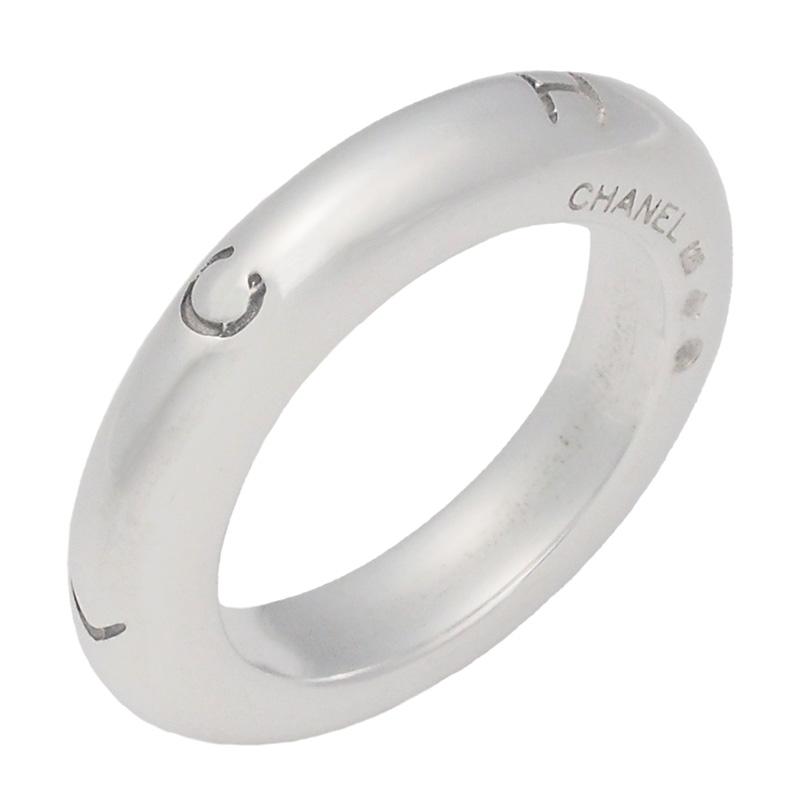 ◇ミウラ◇ シャネル CHANEL ロゴ リング 13号 シルバー925 仕上済