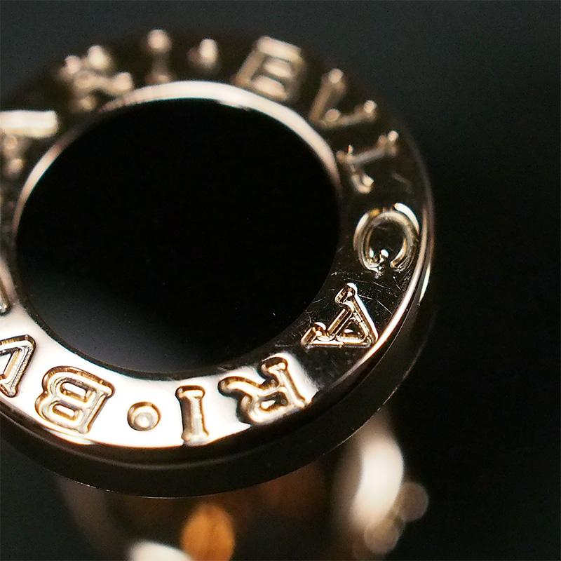 ◇ミウラ◇ BVLGARI ブルガリ・ブルガリ ピアス オニキス K18PG 仕上済