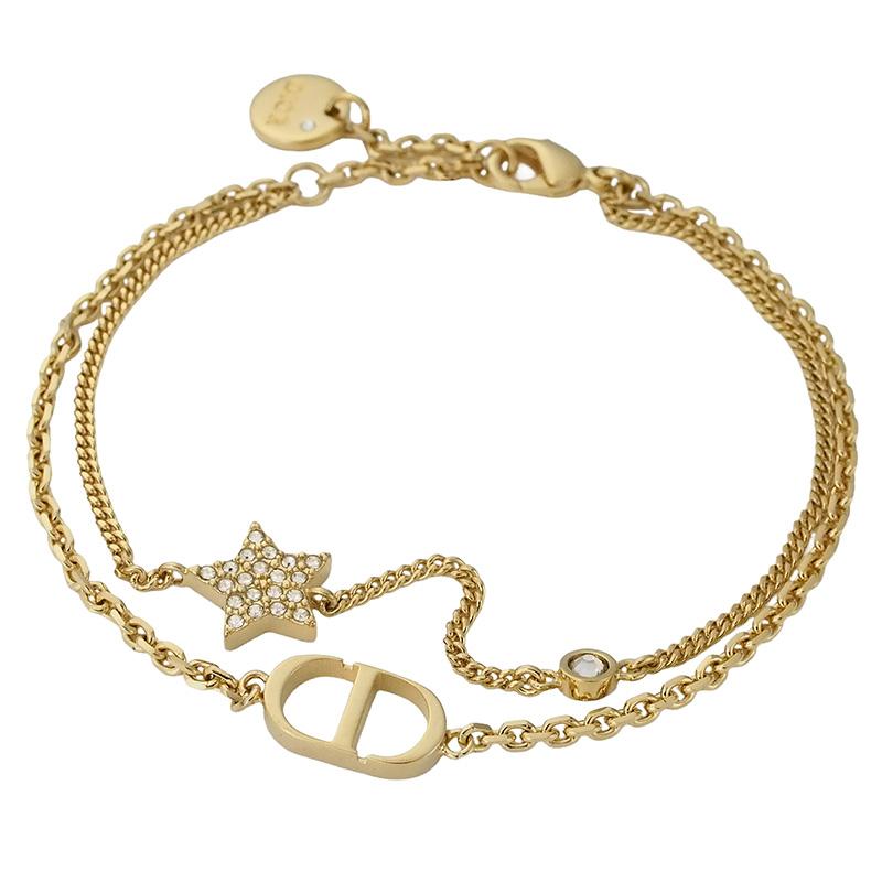 美品　クリスチャンディオール　ブレスレット　ラインストーン　CD 中古】 クリスチャンディオール Christian Dior ブレスレット ライン