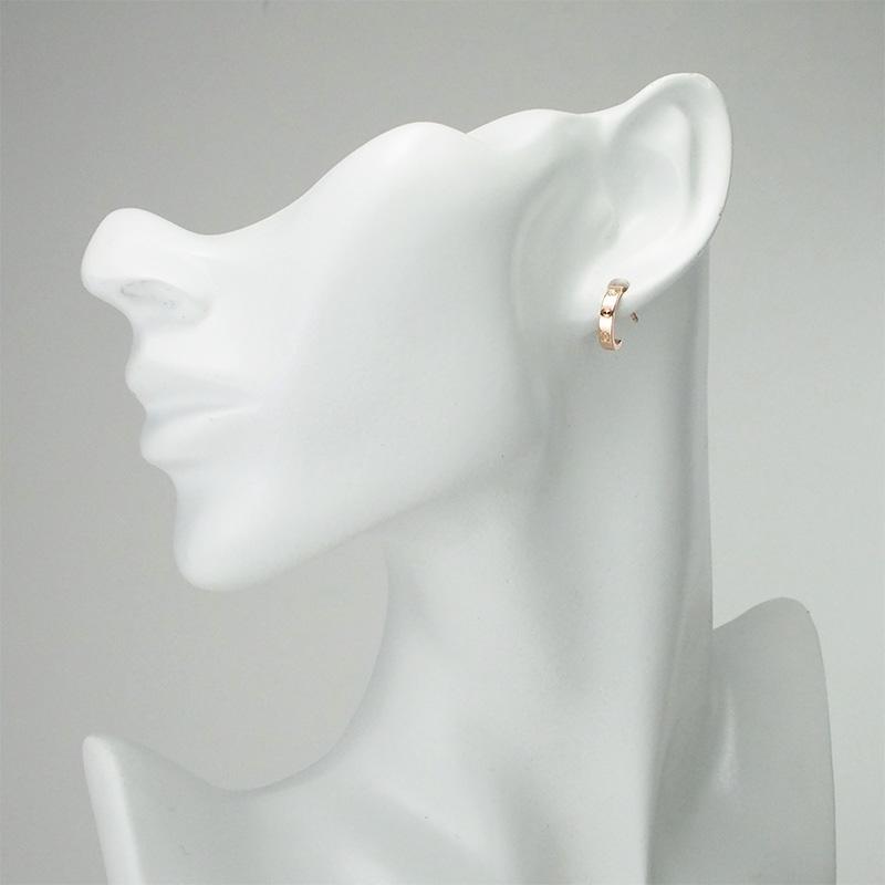 ◇ミウラ◇ カルティエ Cartier ラブ フープ ピアス SM ミニラブ K18PG