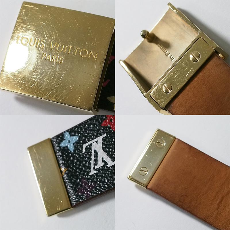 ルイ・ヴィトン LOUIS VUITTON サンチュール キャレ マルチカラー ベルト M9271W LOUIS VUITTON - ルイ ヴィトン モノグラム マルチカラー サンチュール