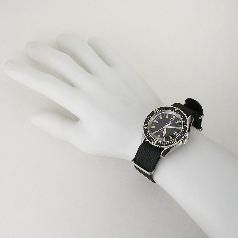 ◆ミウラ◆ ナバルウォッチ NAVAL WATCH ロイヤル ミリタリー ダイバー ミリタリーウォッチ MIL.-05B SV/BK 新品の画像