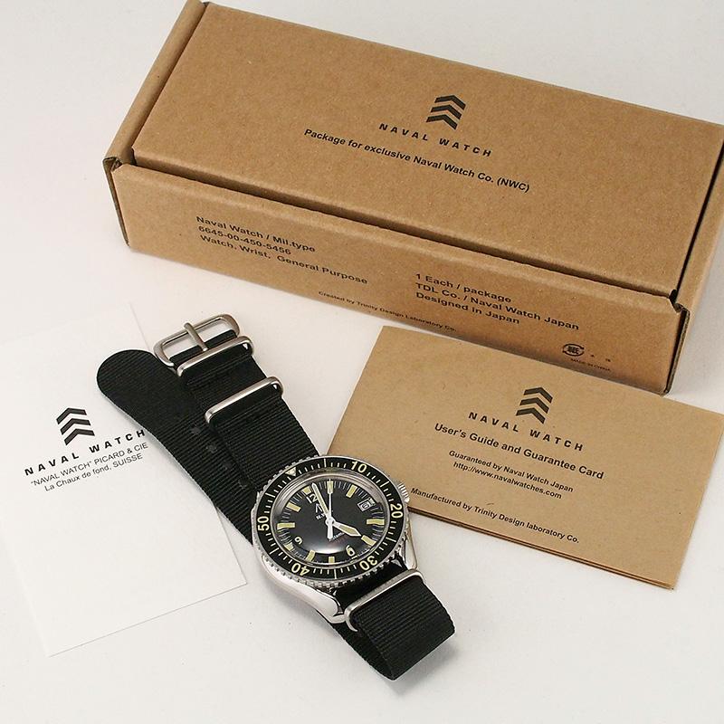 ◆ミウラ◆ ナバルウォッチ NAVAL WATCH ロイヤル ミリタリー ダイバー ミリタリーウォッチ MIL.-05B SV/BK 新品の画像