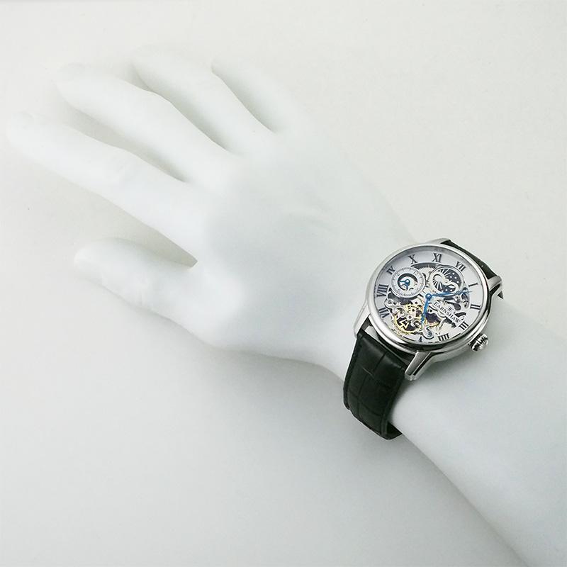 ◆ミウラ◆ アーンショウ EARNSHAW LONGITUDE サン＆ムーン デュアルタイムSS 自動巻 メンズ ES-8006-01の画像