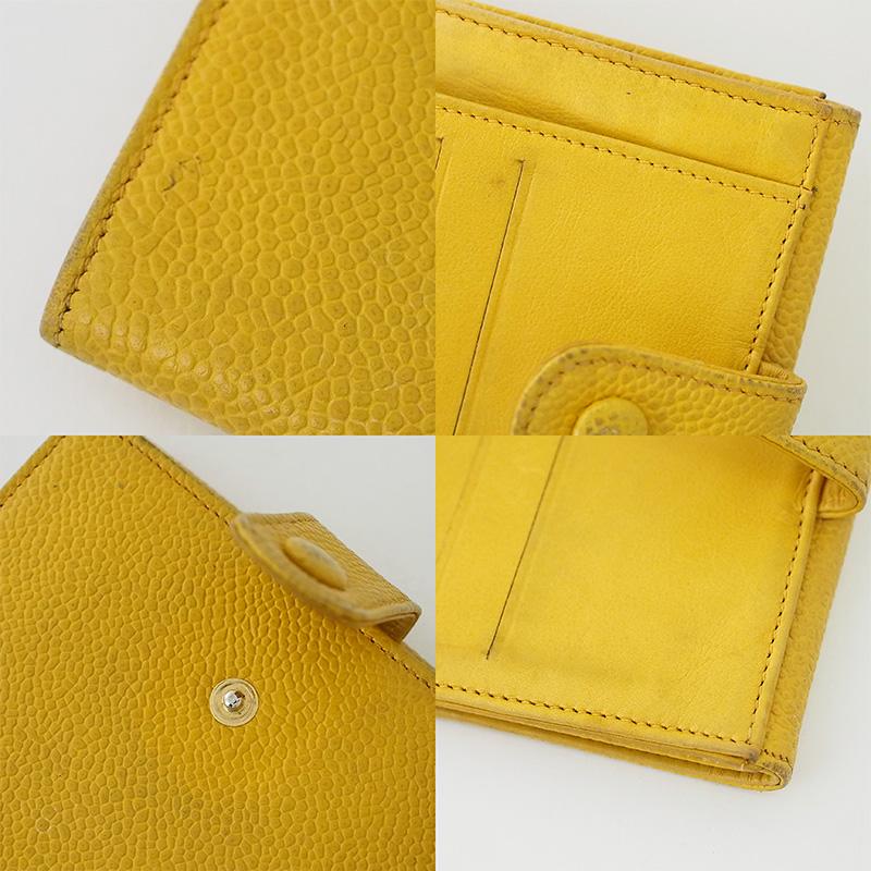 ◇ミウラ◇ シャネル CHANEL ココマーク Wホック財布 キャビアスキン