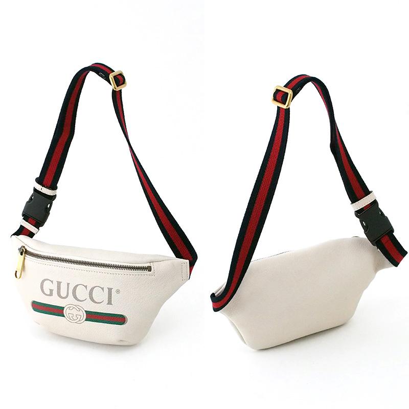 ◇ミウラ◇ グッチ GUCCI ロゴプリント シェリーライン ボディ