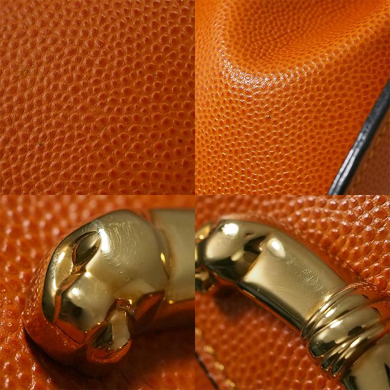 ◇ミウラ◇ カルティエ Cartier パンテール ハンドバッグ オレンジ 箱 