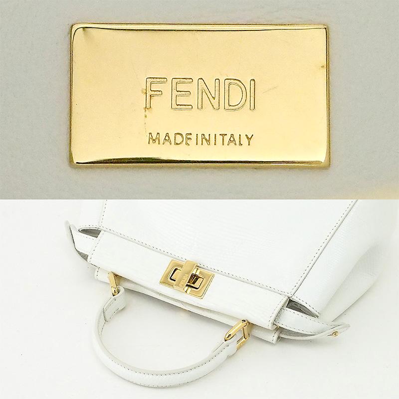 ◇ミウラ◇ フェンディ FENDI ミニ ピーカブー リザード クロコダイル 