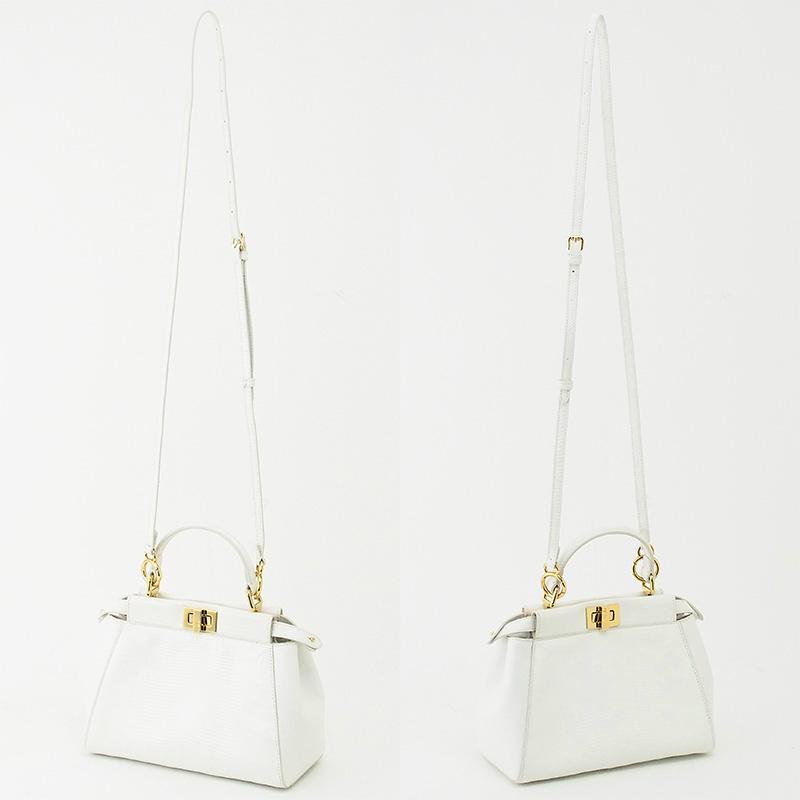 ◇ミウラ◇ フェンディ FENDI ミニ ピーカブー リザード クロコダイル 