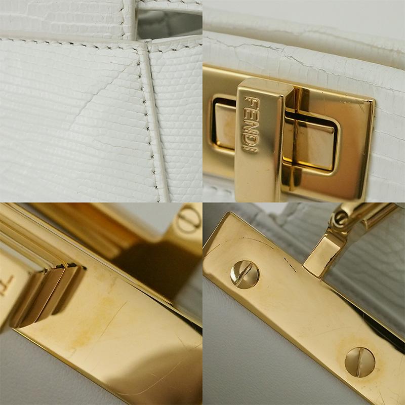 ◇ミウラ◇ フェンディ FENDI ミニ ピーカブー リザード クロコダイル 
