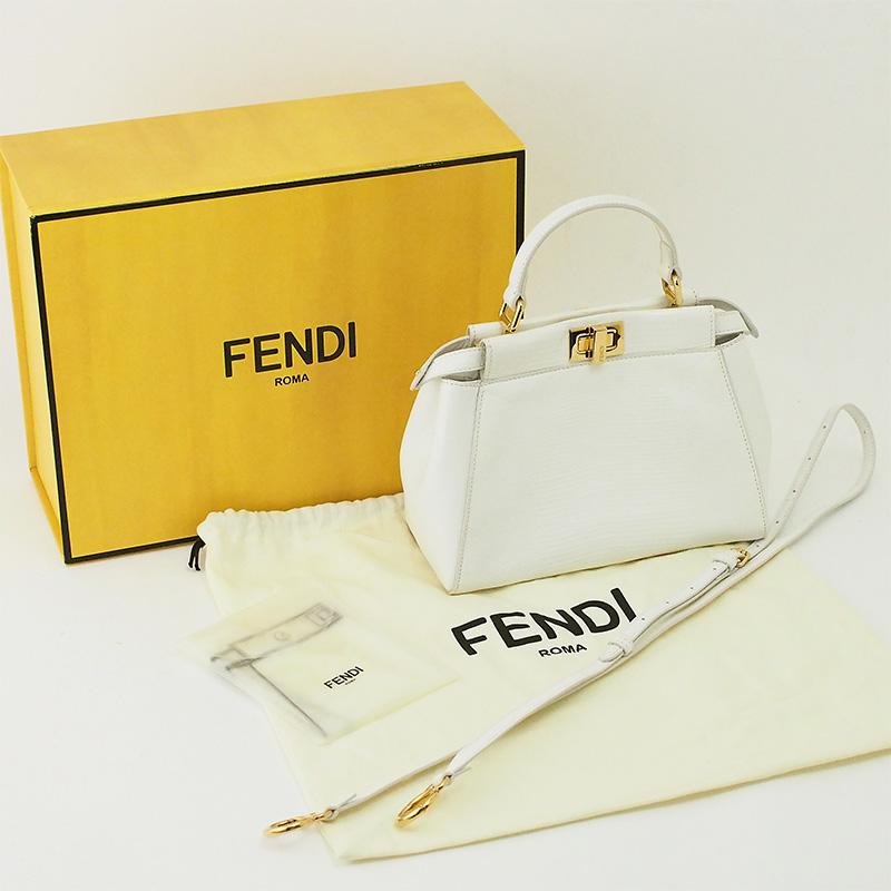 ◇ミウラ◇ フェンディ FENDI ミニ ピーカブー リザード クロコダイル 