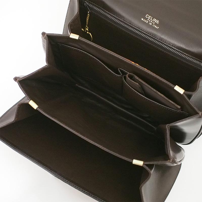 ◇ミウラ◇ セリーヌ CELINE マカダム ショルダーバッグ スウェード 