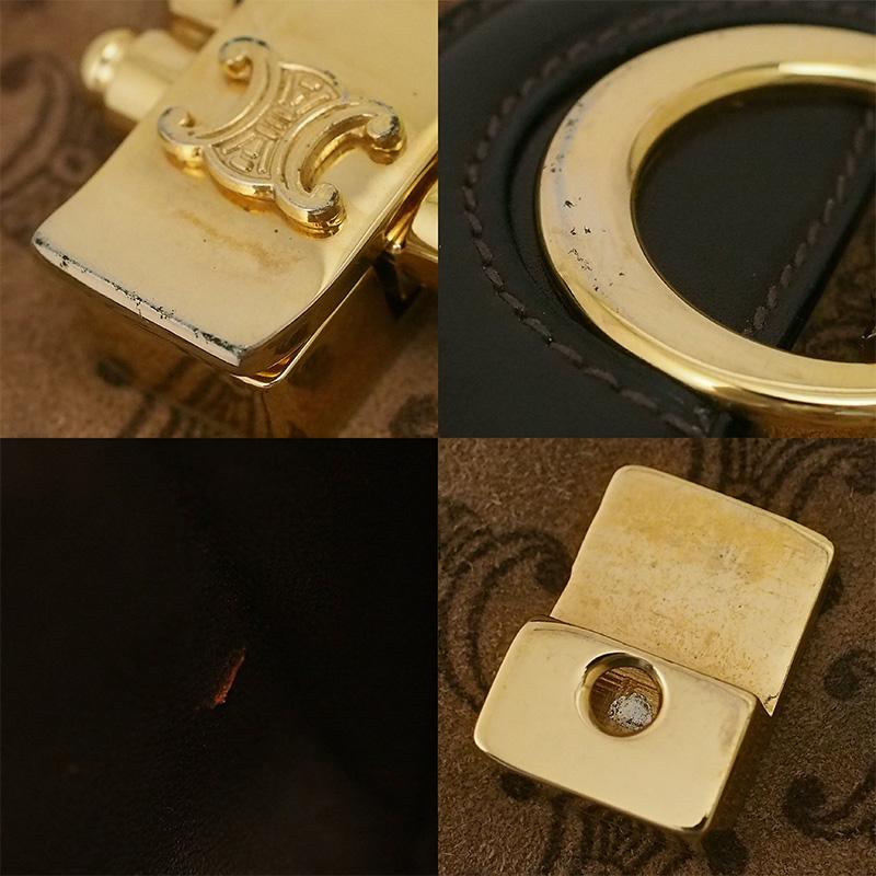 ◇ミウラ◇ セリーヌ CELINE マカダム ショルダーバッグ スウェード 
