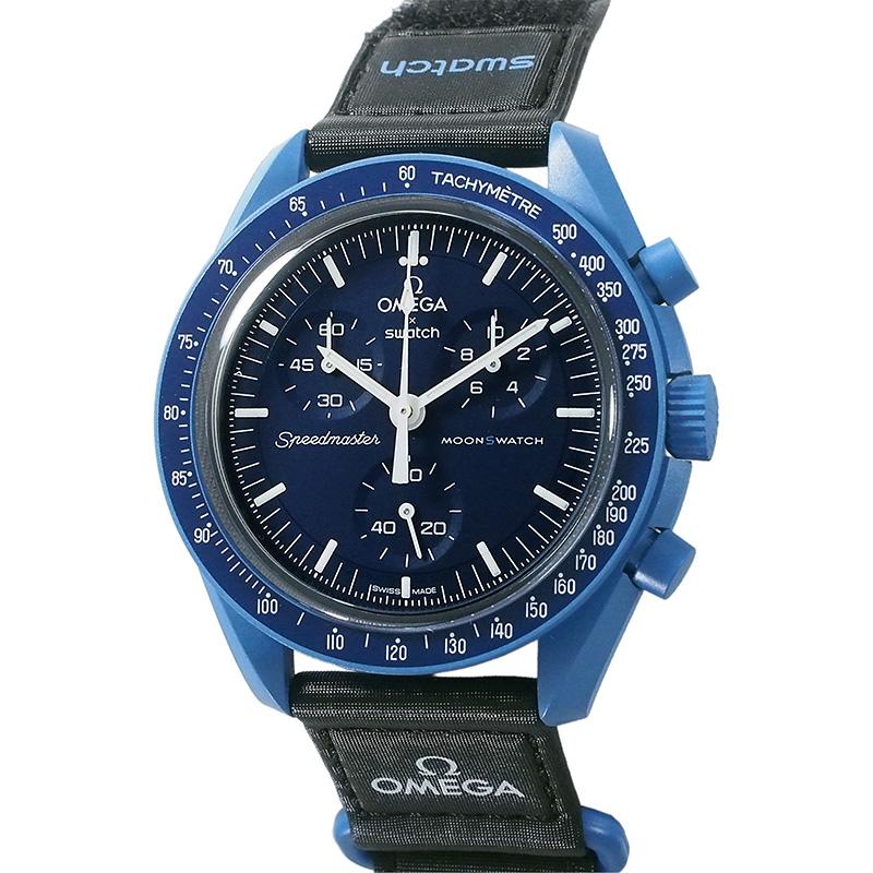 スウォッチ×オメガ SWATCH×OMEGA スピードマスター ミッショントゥネプチューン クロノグラフ メンズ クオーツ S033N100 ◇ミウラ◇ スウォッチ×オメガ スピードマスター ミッショントゥ