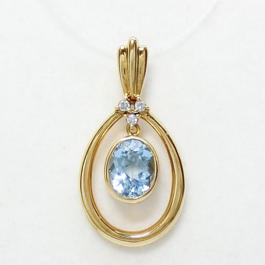 TASAKI 【送料無料】タサキ 田崎真珠 K18 アクアマリン ダイヤモンド 