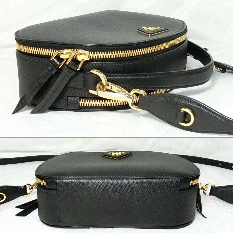 美品✨プラダ　オデット　2way バッグ　三角ロゴ　サフィアーノレザー　黒 美品✨プラダ オデット 2way バッグ 三角ロゴ サフィアーノ